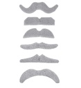 "MOUSTACHE GRISE" adhesive - 6 styles ass.