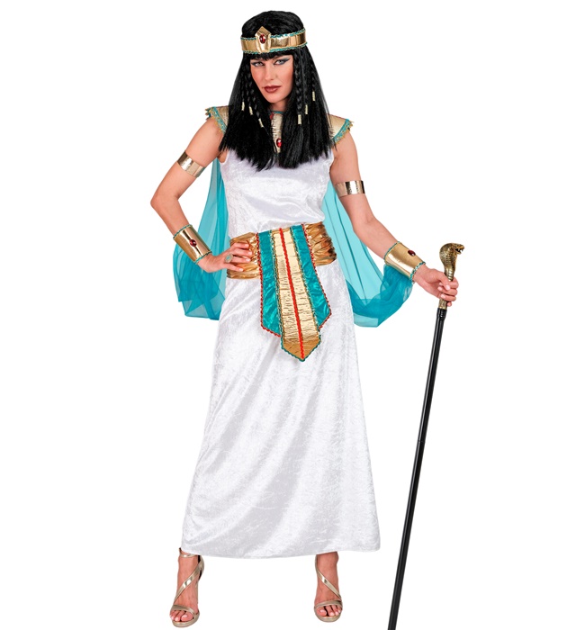 "REINE EGYPTIENNE" (robe, tour de cou avec voiles et poignets, ceinture, serre-tete)