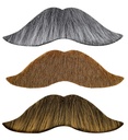 "MOUSTACHE PERSONALITE" adhésive - 3 couleurs ass.: grise, blonde, brune
