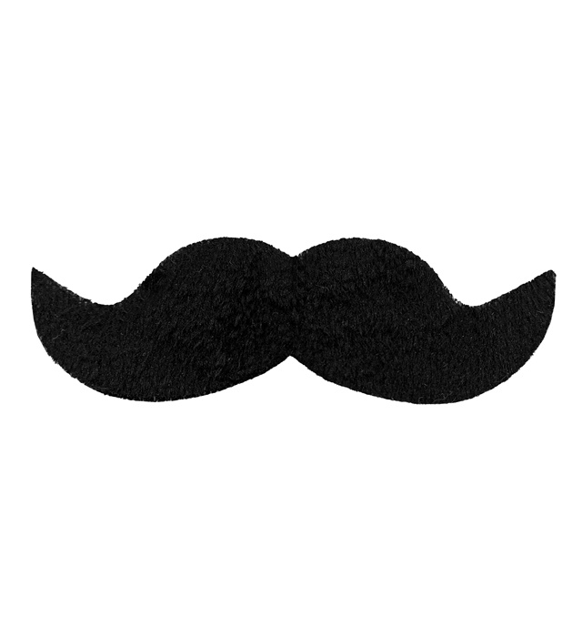 [0835O] "MOUSTACHE AMBASSADEUR" adhésive -noire