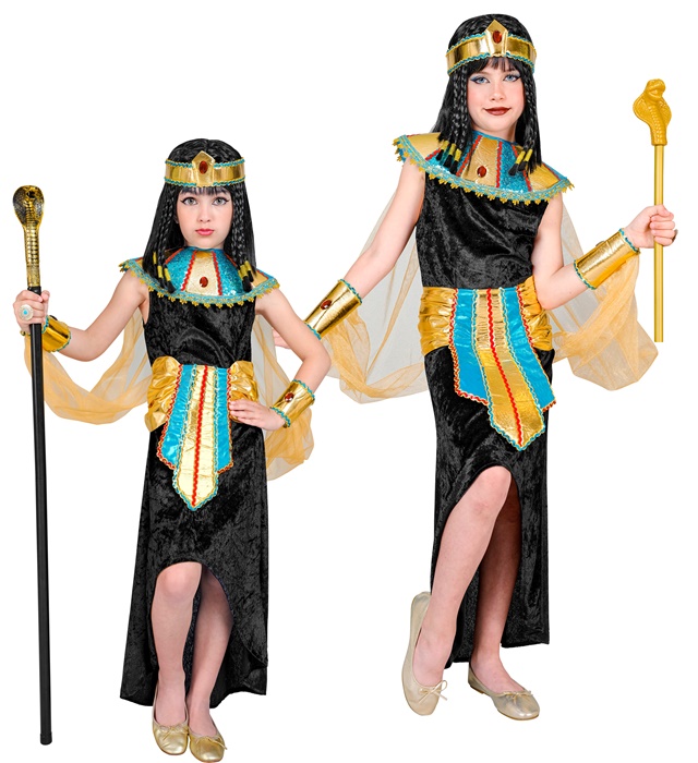 "REINE EGYPTIENNE" (robe, tour de cou avec voiles et poignets, ceinture, serre-tete)