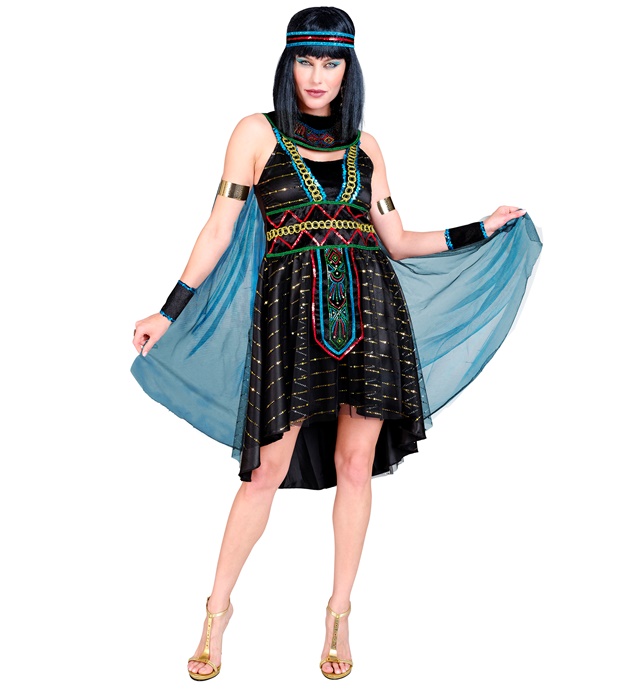 "REINE EGYPTIENNE" (robe avec cape, bracelets, bandeau)