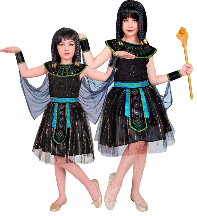 "REINE EGYPTIENNE" (robe avec cape, bracelets)
