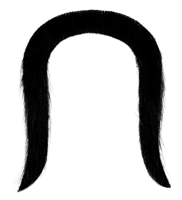 [0838R] "MOUSTACHE CHINOIS" adhésive - noire