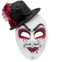 "COMMEDIA DELL'ARTE MASQUE HOMME SANGLANT AVEC couvre-chef"