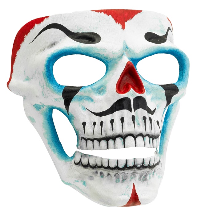 "DIA DE LOS MUERTOS MASQUE CRÂNE DE CLOWN "