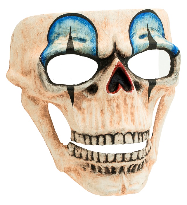 "COMMEDIA DELL'ARTE MASQUE CRÂNE DE CLOWN "