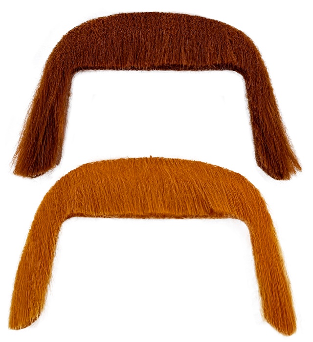 "MOUSTACHE 70'S" adhésive - 2 couleurs ass.: blonde, brune