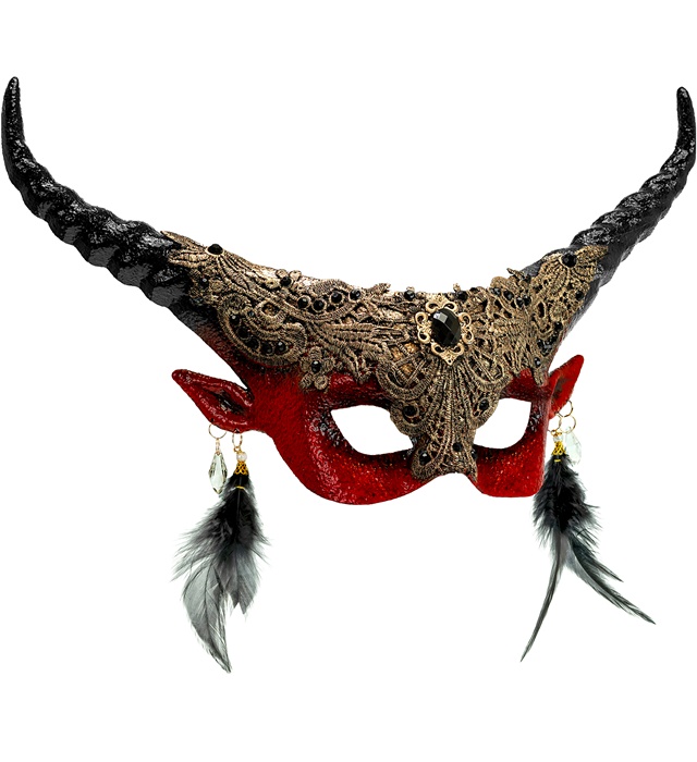 [08484] "MASQUE DE THÉÂTRE DIABLE ROUGE"