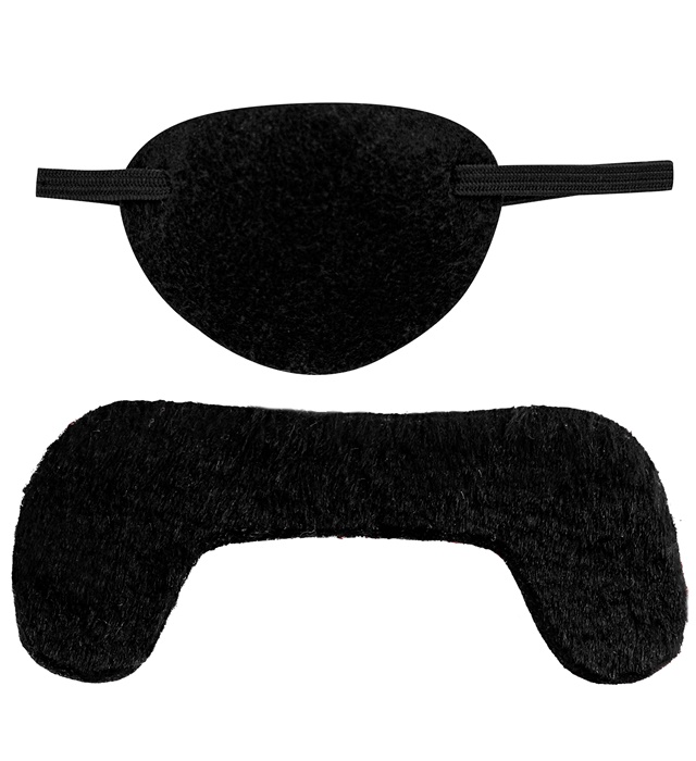 [0848C] "MOUSTACHE ET BANDEAU DE PIRATE" adhésifs - noirs