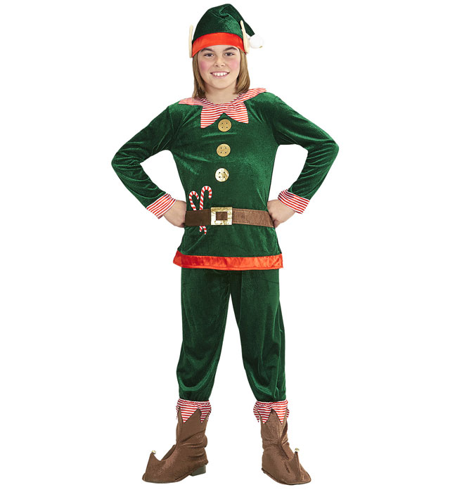"ASSISTANT DU PÈRE NOEL" (veste, pantalon, sur-chaussures, bonnet avec oreilles)