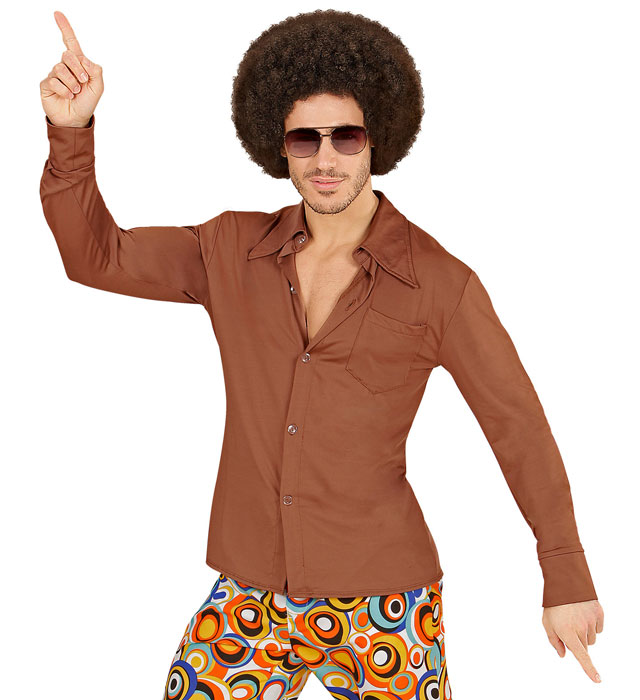 "THE 70s GROOVY STYLE - marron"   (chemise)
