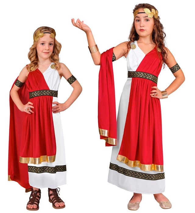"IMPERATRICE ROMAINE" (robe avec draperies, bracelets, couronne de laurier)