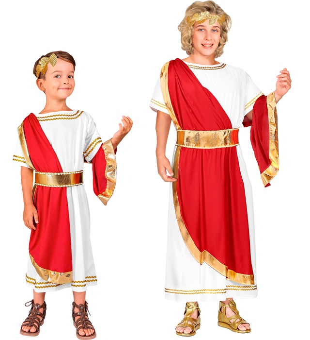 "EMPEREUR ROMAIN" (tunique en drap, ceinture, couronne de laurier)