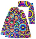 "THE 70s GROOVY STYLE - blue bubbles" (bandeau et jambière)