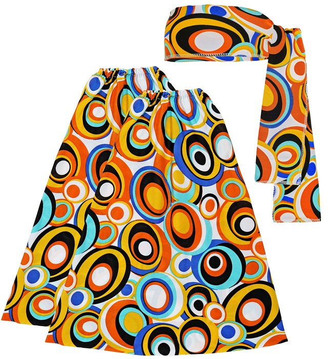 [09287] "THE 70s GROOVY STYLE - bubbles" (bandeau et jambière)