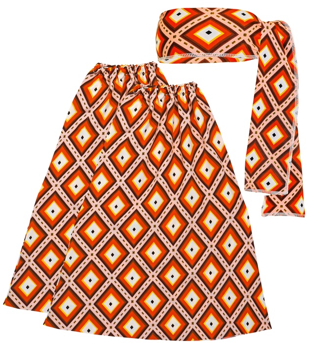 [09289] "THE 70s GROOVY STYLE - rhombus" (bandeau et jambière)