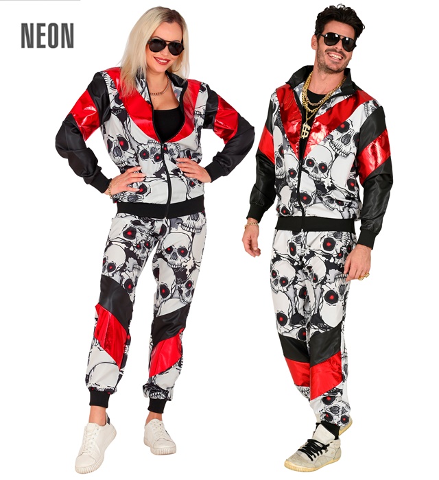 [09251] "COSTUME CRANES NOIR/ROUGE" (veste, pantalon) (S)