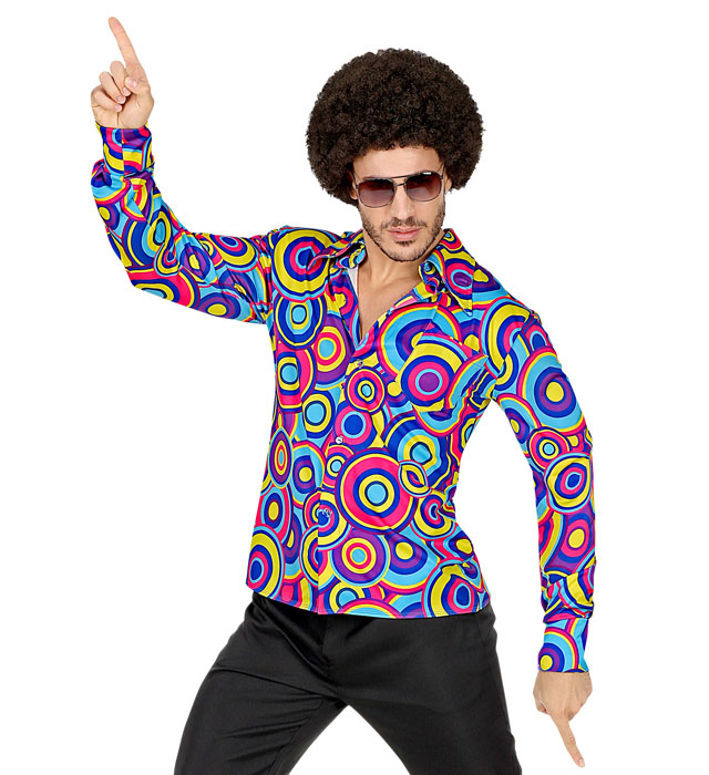 "THE 70s GROOVY STYLE - blue bubbles"   (chemise)