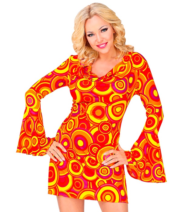 "THE 70s GROOVY STYLE - orange bubbles" (robe)
