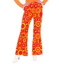 "PANTALON FEMME ANNEES 70" bubbles orange