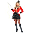 "DIRECTRICE DE CIRQUE" (queue de pie avec tutu, tour de cou avec noeud papillon, mini chapeau haut de forme, gants, fouet)