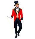 "DIRECTEUR DE CIRQUE" (veste avec queue de pie, devant de chemise avec col et noeud papillon, pantalon, chapeau haut de forme, gants, fouet)