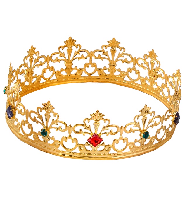 "COURONNE ROYALE AVEC PIERRES PRECIEUSES"