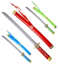 "KATANA JAPONAIS AVEC FOURREAU" 60cm - 3 coul. Ass.