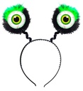 "SERRE-TETE YEUX AVEC PLUMES VERTS"