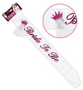 "BANDEAU BRIDE TO BE DOUBLE COUCHE SATIN AVEC COURONNE"