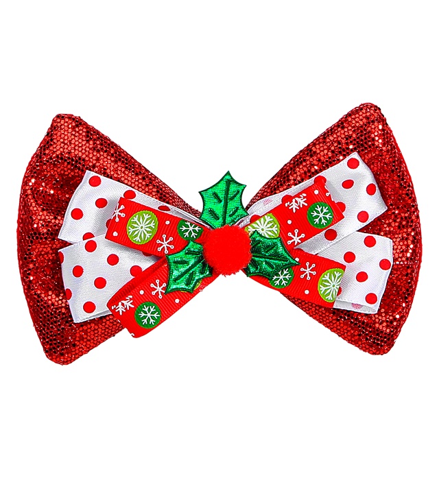 [09691] "NOEUD PAPILLON DE NOËL ROUGES"