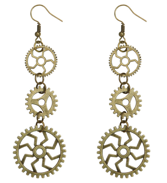 [09771] paires de "BOUCLES D'OREILLES STEAMPUNK"