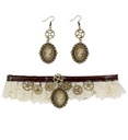 "RAS DE COU EN DENTELLE ET EMBOUTS CAMEO STEAMPUNK"