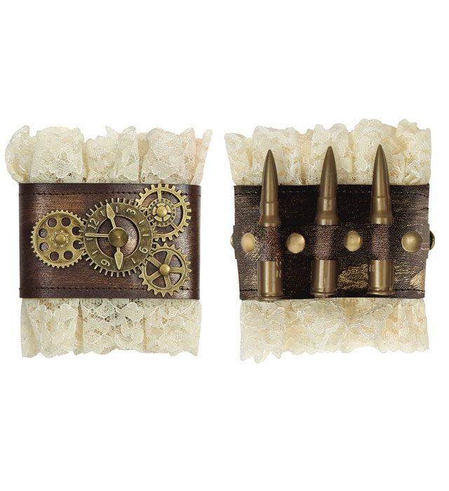 paires de "POIGNETS EN DENTELLE STEAMPUNK"