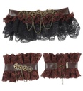 "TOUR DE COU ET POIGNET EN DENTELLE STEAMPUNK"