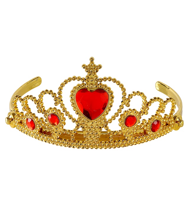 "DIADEME OR AVEC PIERRES PRECIEUSES ROUGES"