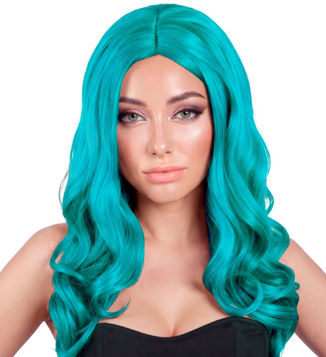 [09811] "PERRUQUE ROXY TURQUOISE" en boîte