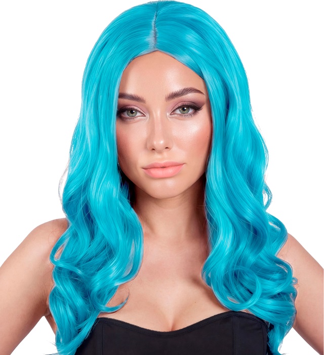 "PERRUQUE ROXY BLEU AZUR" en boite