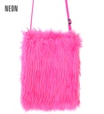 "SAC A MAIN EN PELUCHE ROSE FLUO"