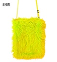 "SAC A MAIN EN PELUCHE JAUNE FLUO"