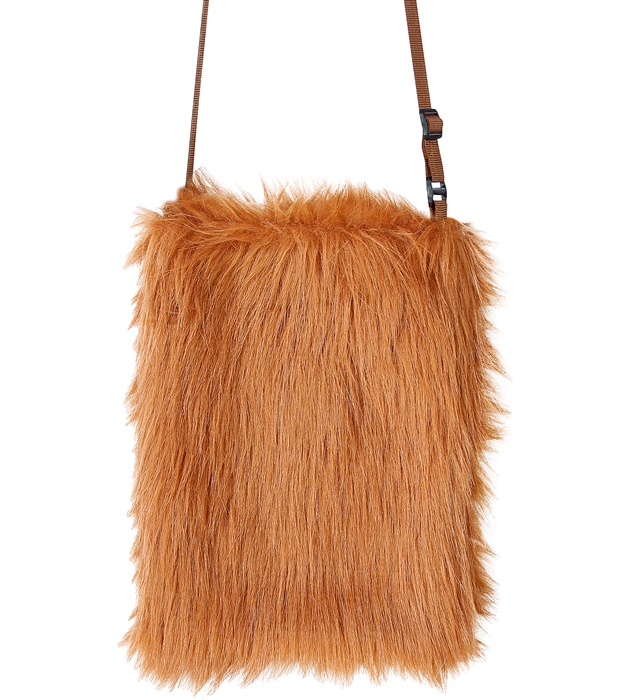 "SAC A MAIN EN PELUCHE MARRON"