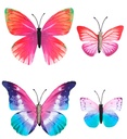 Set de "4 PINCES A CHEVEUX PAPILLON" ass. 4 couleurs