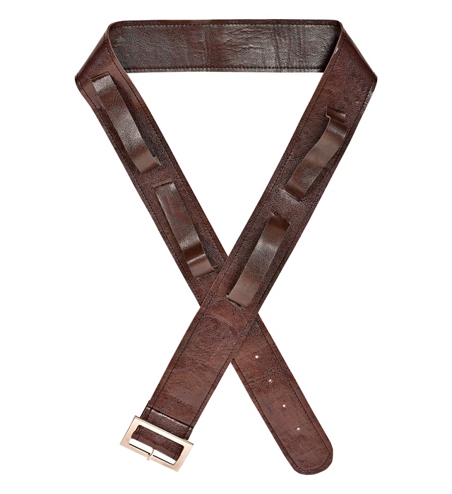 [09834] "ETUI DE CEINTURE MARRON POUR 4 EPEES OU ARMES " aspect cuir