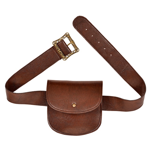"CEINTURE AVEC BOURSE" aspect cuir