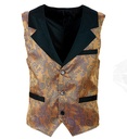 "GILET VINTAGE JACQUARD MARRON"