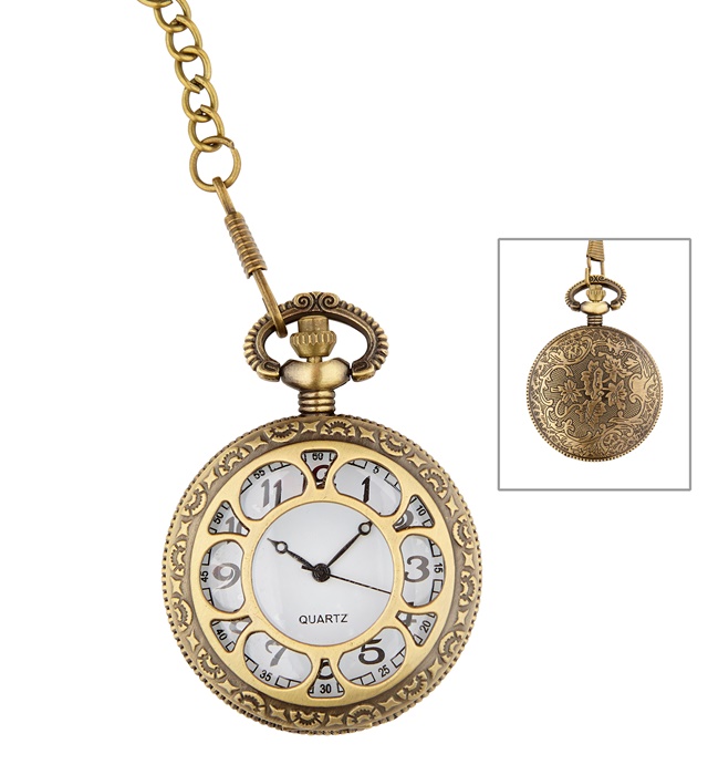 [10025] "MONTRE DE POCHE MECANIQUE AVEC CHAINE"