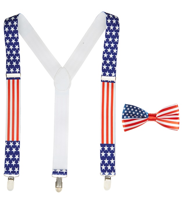"USA" (bretelles et noeud papillon)