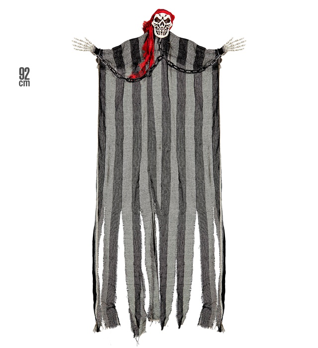 [10038] SQUELETTE DE PIRATE ENCHAINE 92 cm