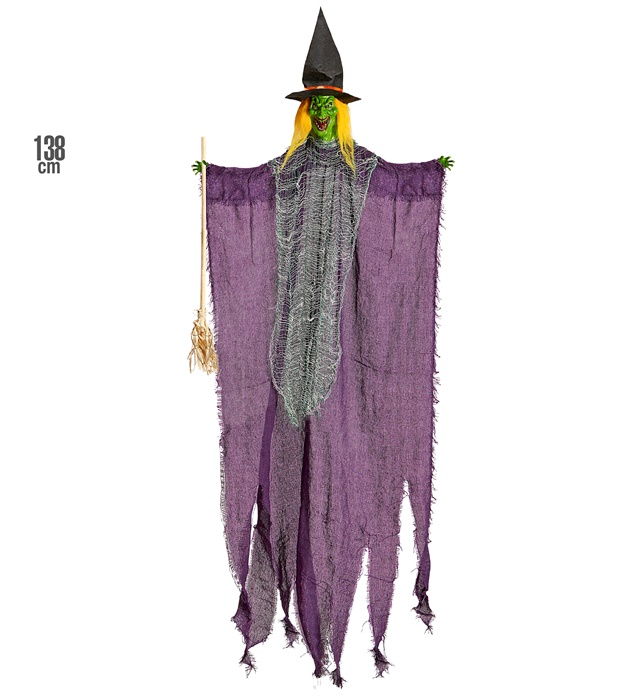 SORCIERE AVEC BALAI 138 cm